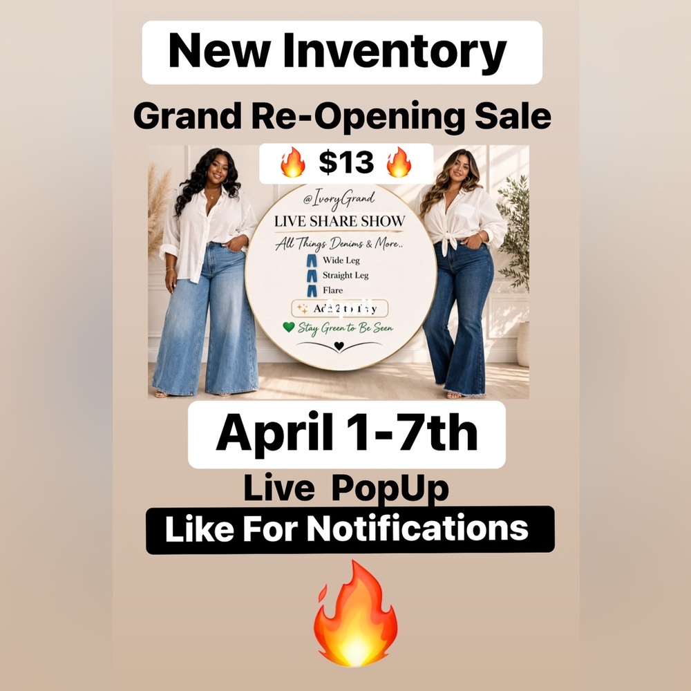 🔥 $13 🔥 Re-Opening Sale  🔥 $13 🔥